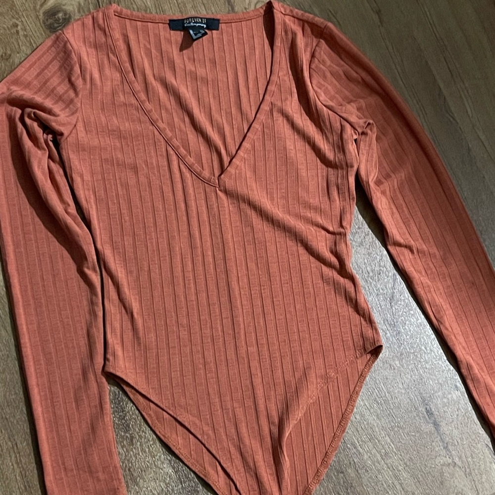 FOREVER21 bodysuit low v cut.
